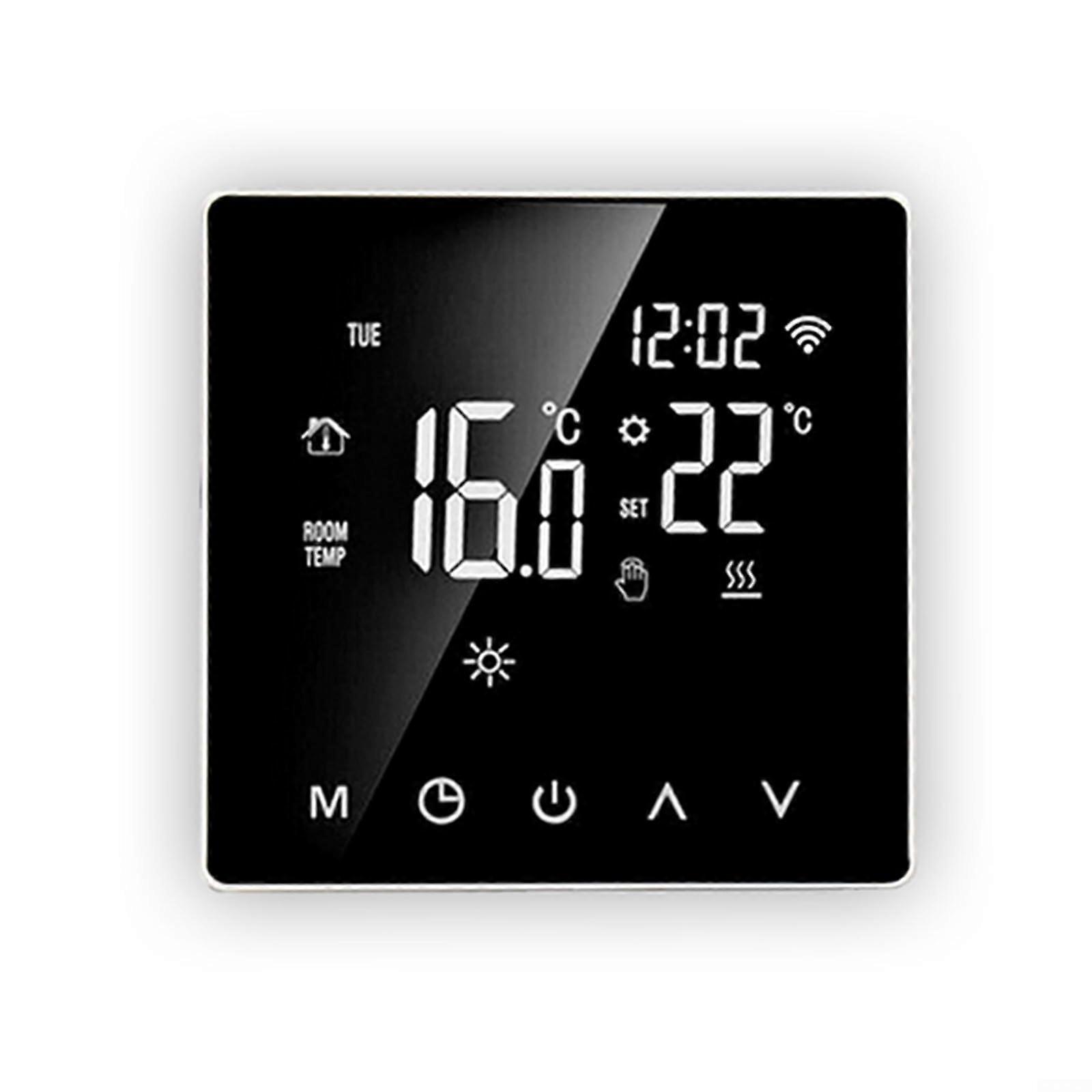 WiFi Floor Heating Thermostat with LCD Touch Screen, Weekly Programmable Schedule and Memory Backup