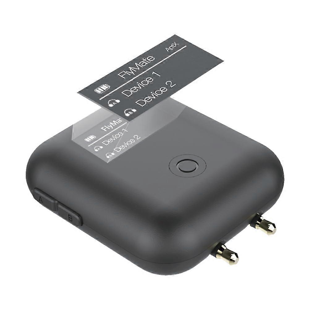 Bluetooth Audio Transmitter for Airplane with aptX Low Latency, Dual Headphone Pairing, 3.5mm Jack
