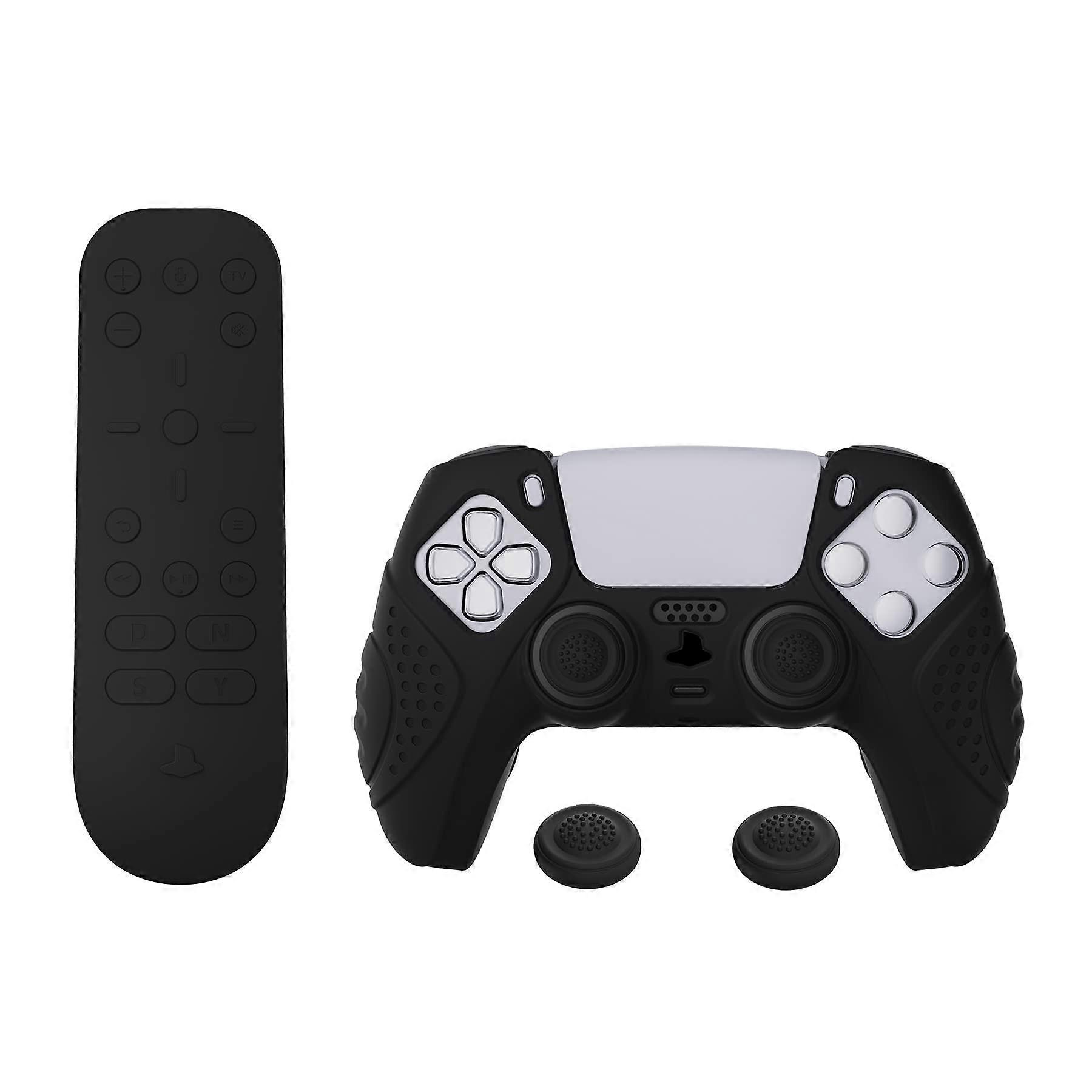 Silicone Protective Cover for PS5 Controller with Ergonomic Grip and AntiSlip Shockproof Design Black