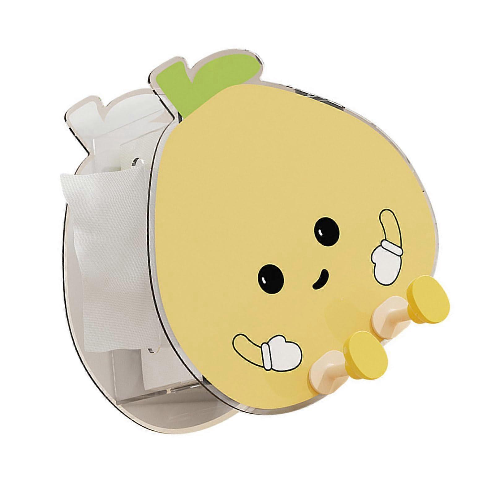 Modern Scandinavian Tissue Box Cover with Vibrant Design and Double Layer Storage Organizer