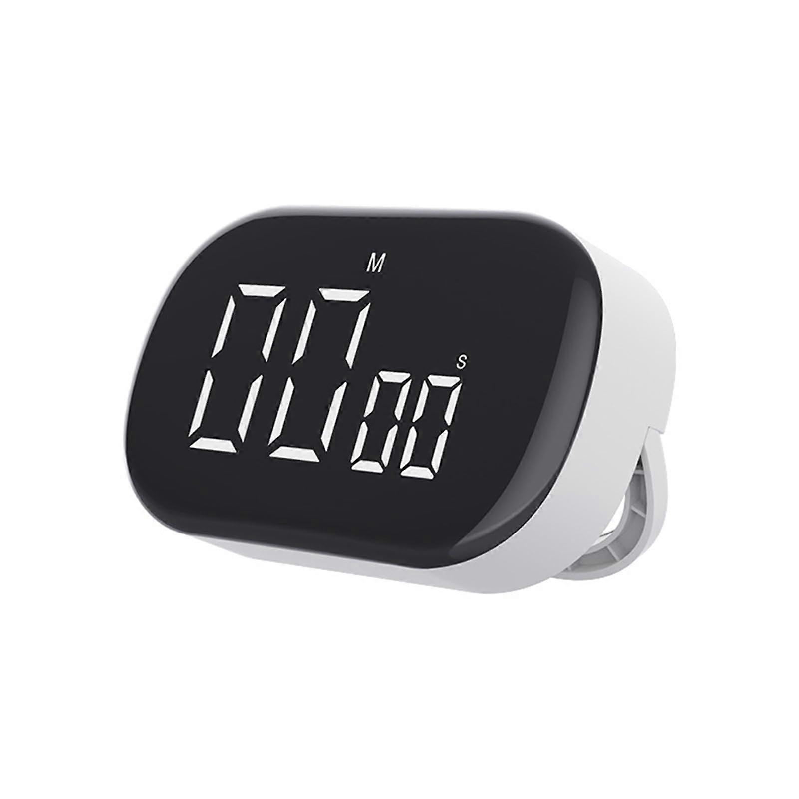Kitchen Timer with Large LED Display, Magnetic Back, Volume Adjustable Digital Countdown Countup White