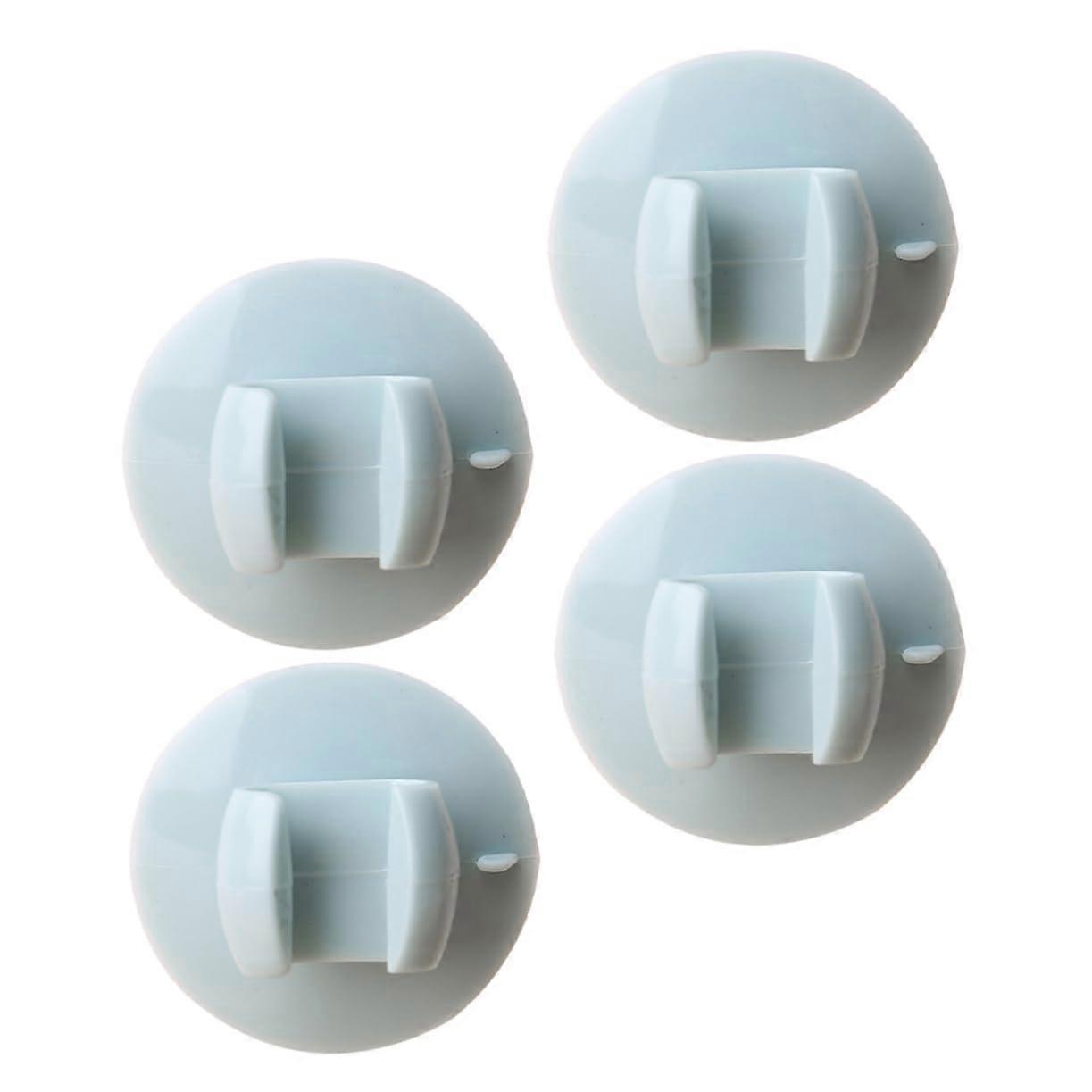 4pcs Rice Spoon Holder Set with Suction Mount NonSlip Silicone Rest Space Saving Kitchen Rack Blue