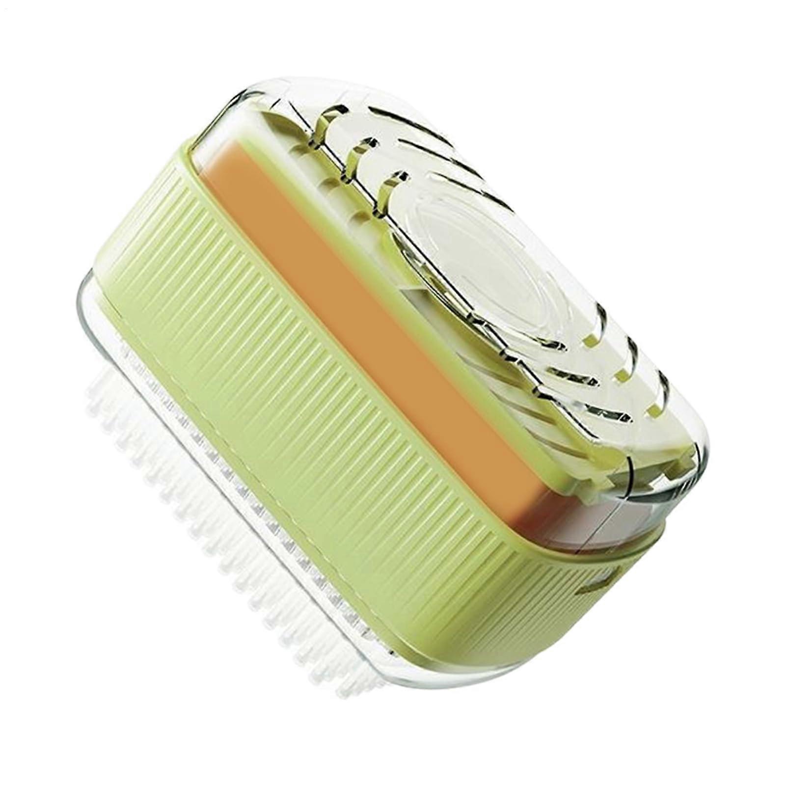 Soap Box with Roller for Laundry, Fast Foam, Draining Rack, Camping Dorm Sink Counter Green