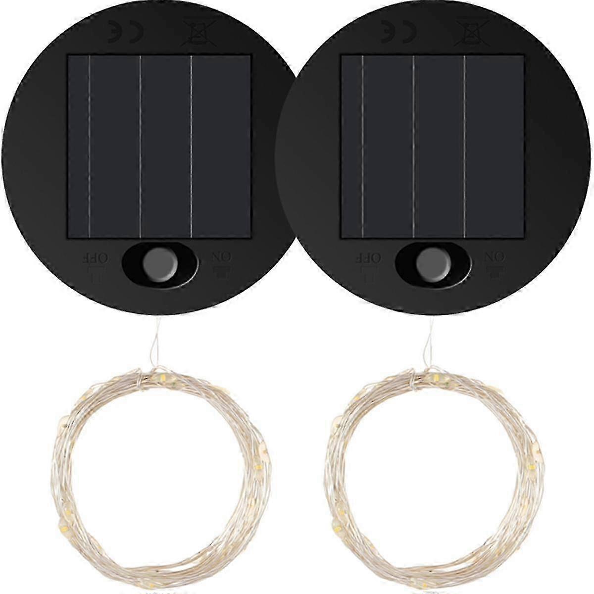 2Pcs Solar Light Replacement Top LED Solar Panel Lantern Lid compatible Outdoor Hanging Lanterns IP6