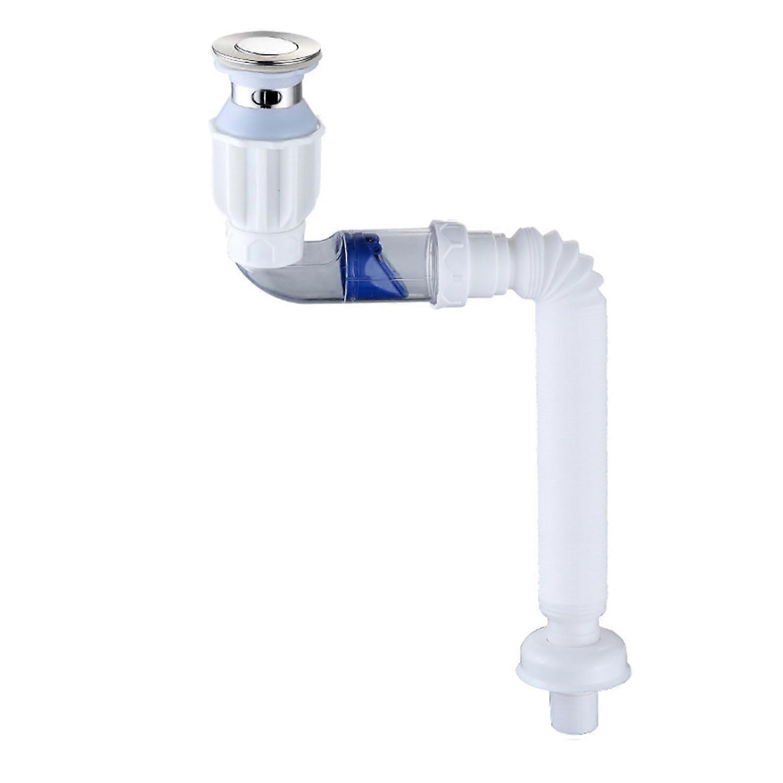 Flexible Sink Drain Pipe with Odor Blocking Design for Bathroom and Kitchen, Expandable UShaped Hose