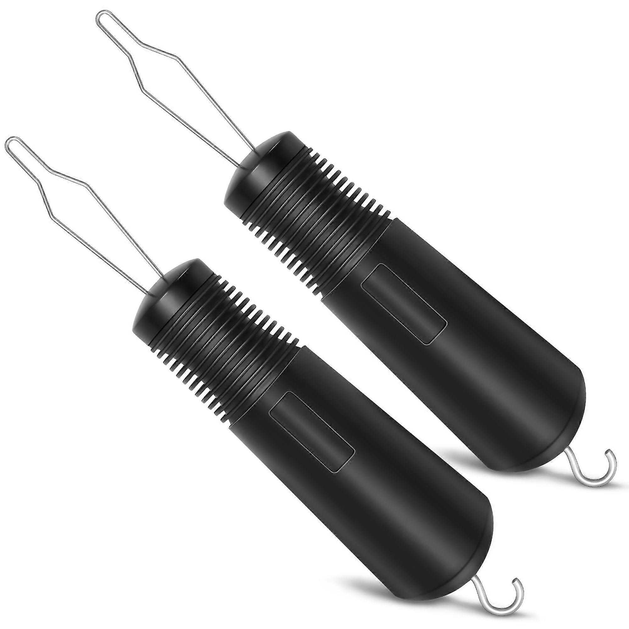 Button Hook with Zipper Pull Tool for Seniors, OneHand Fastener Aid with NonSlip Ergonomic Grip, 2 Pack
