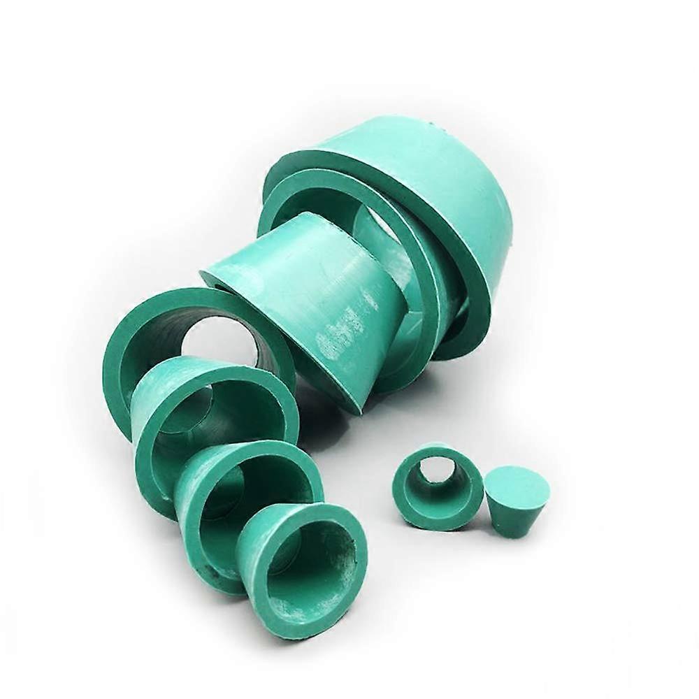 Buchner Funnel Flask Adapter Set 9 Sizes Rubber Filter Cones Laboratory Tapered Collar Green
