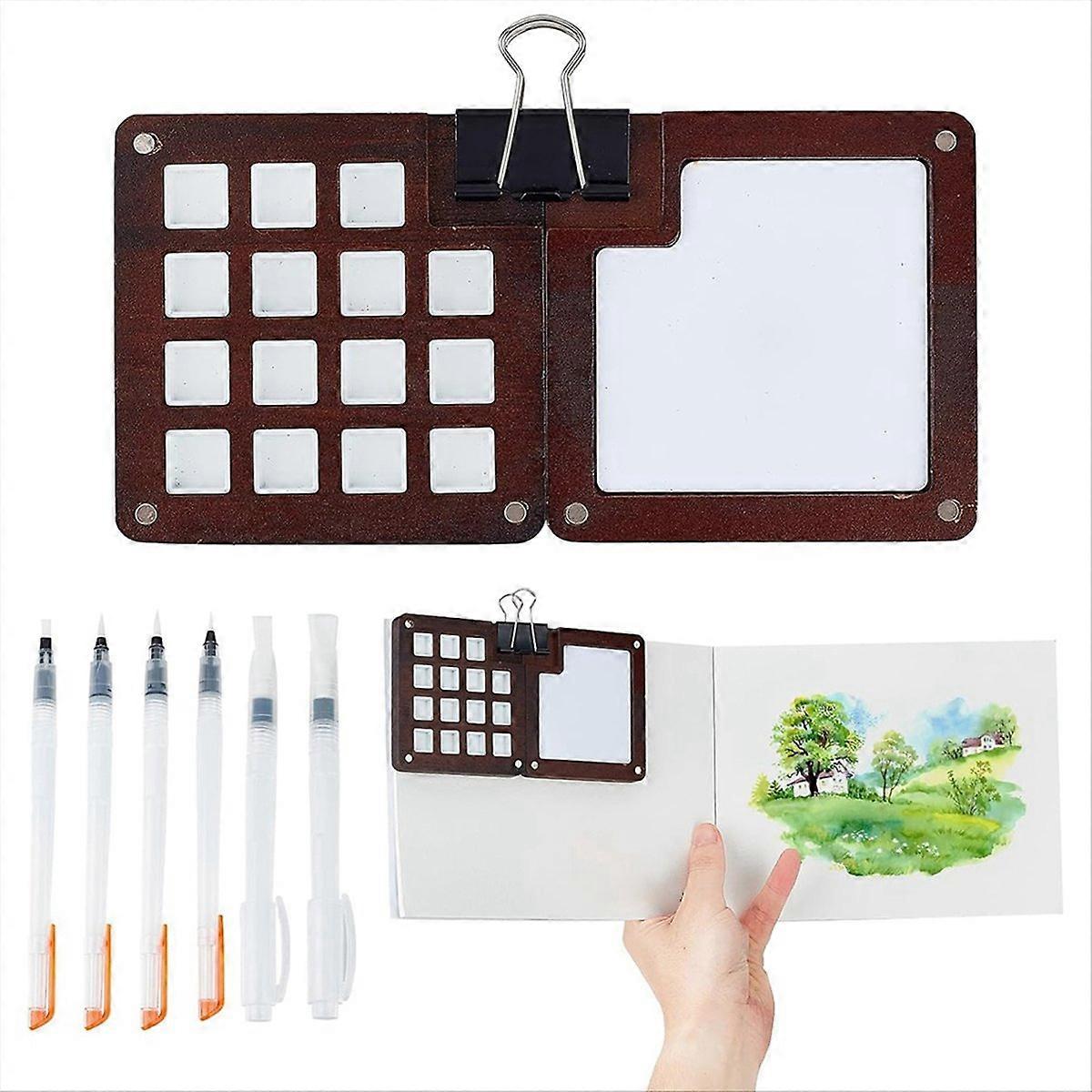 Mini Portable Watercolor Palette Set