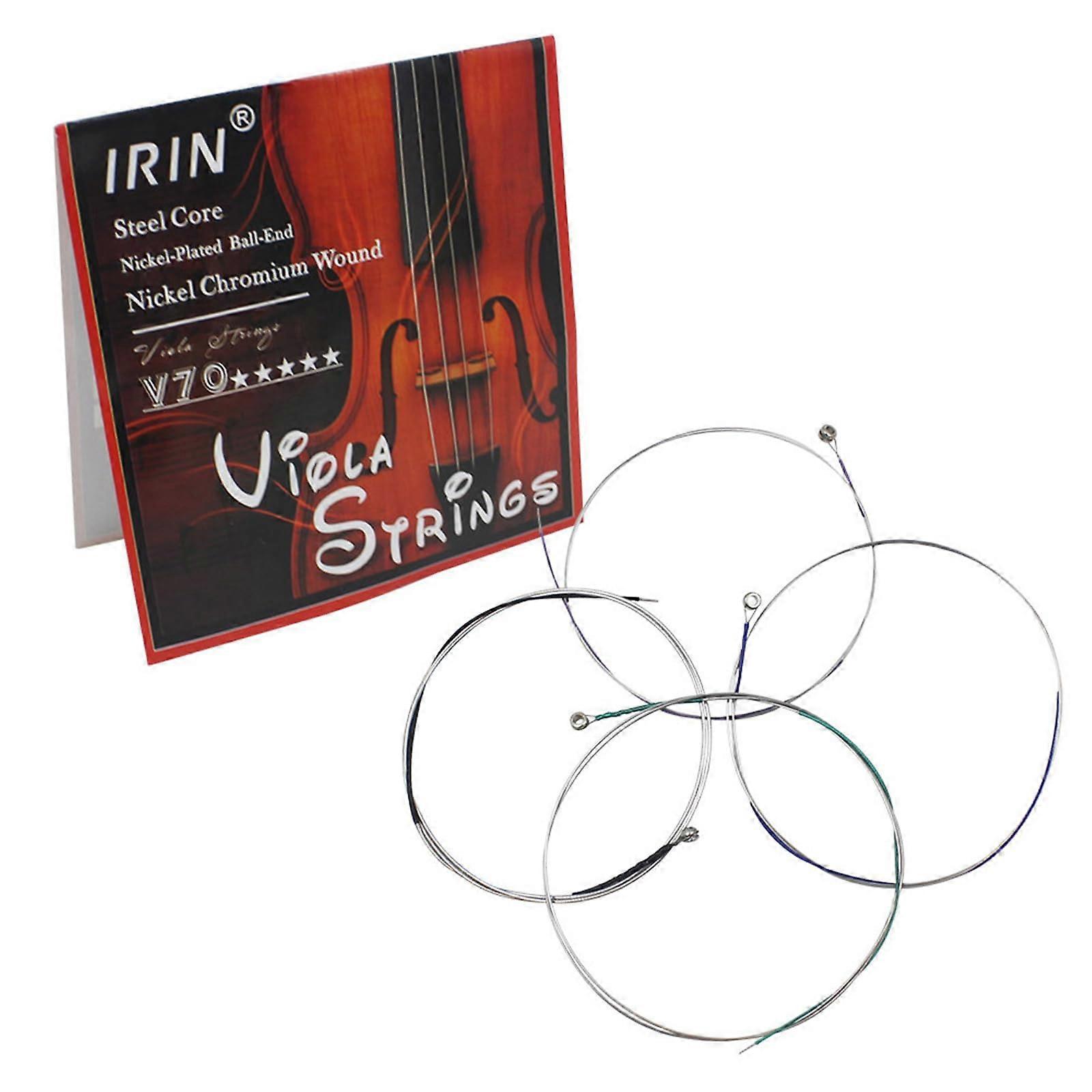 Viola Strings Set Stainless Steel Wound with Nickel Ball Ends for Practice and Performance