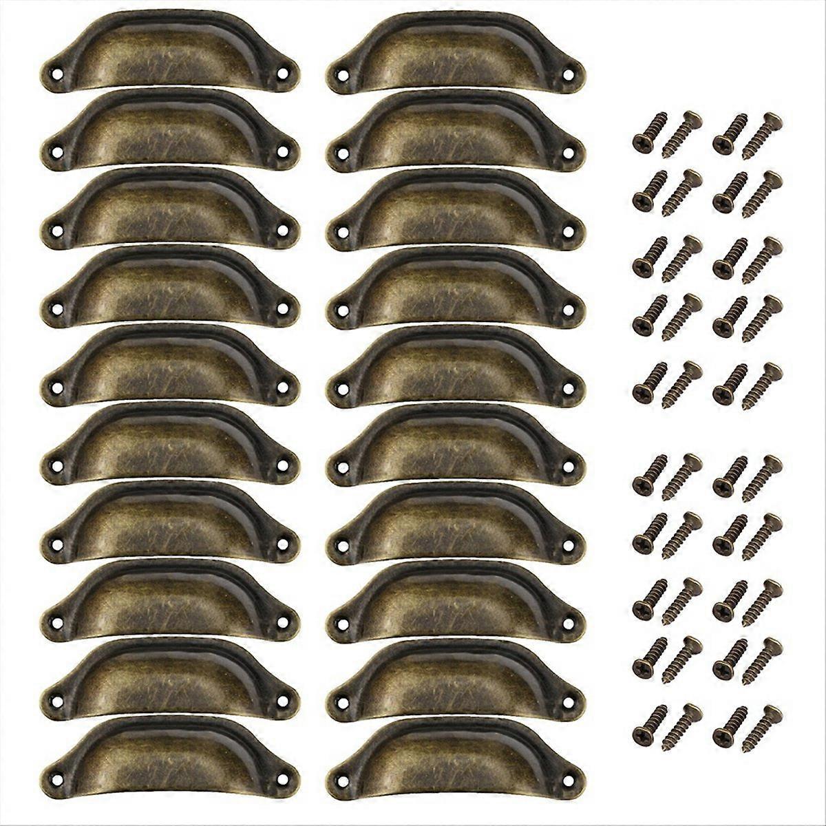 20PCS Antique Iron Drawer Knobs Pulls Handles-Wardrobe Pull Handle, B