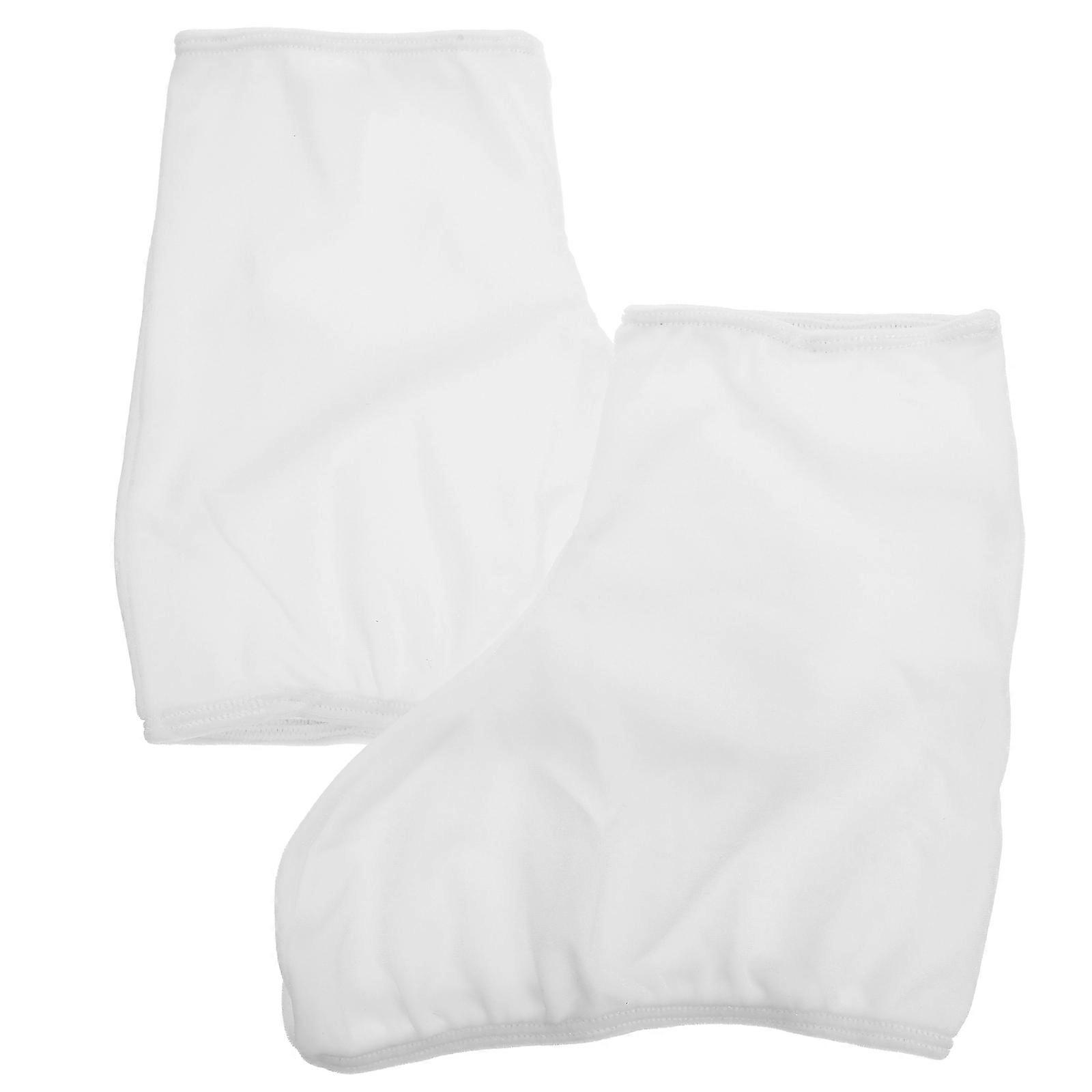 White Skate Boot Cover Elastic Protective Sleeve for Ice Skates