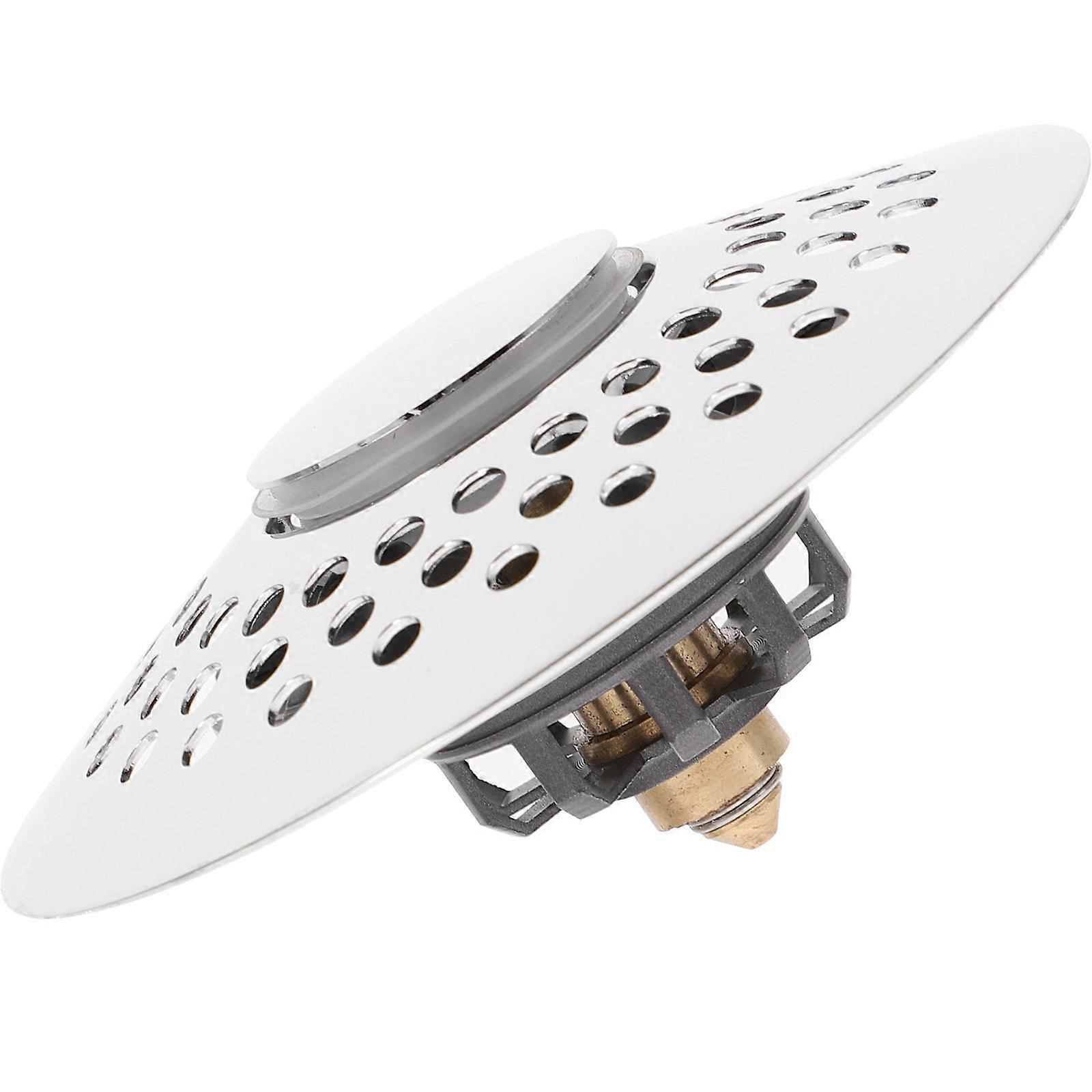 Silver Bathtub Drain Plug Bathroom Sink Plug for Sink Easy Install