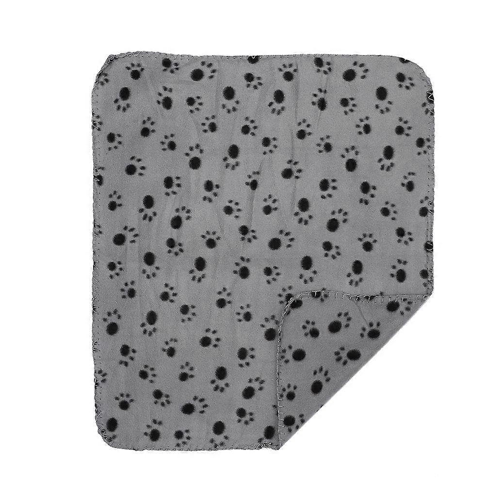 Pet Winter Blanket Double Plush Soft Dog Claw Pattern 3Pcs Grey