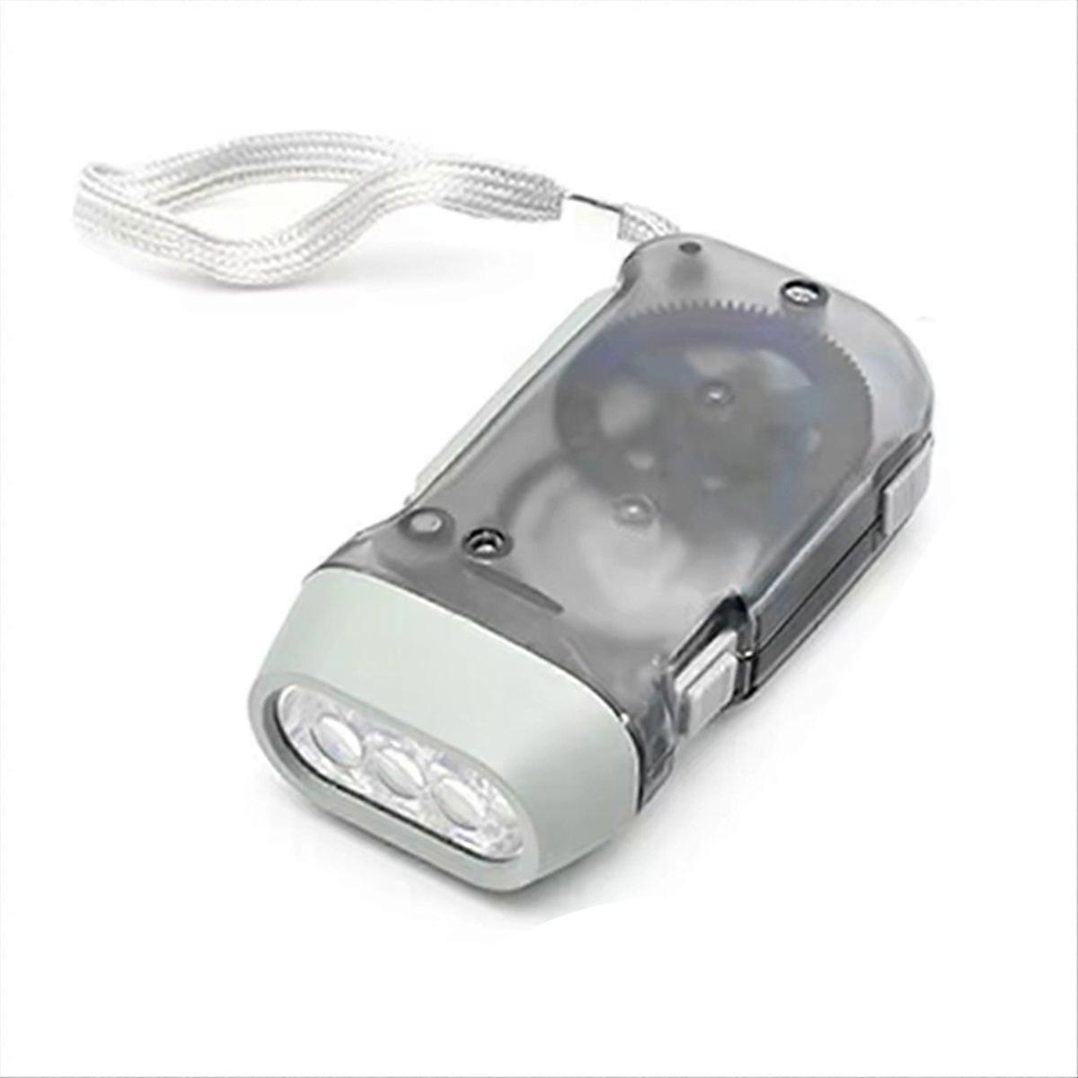 Portable LED Flashlight,Dynamo Hand Crank 