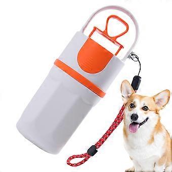 Dog Pooper Scooper with Bag Dispenser, 6Claw Pet Waste Pick Up Tool for Outdoor Use, Light Gray
