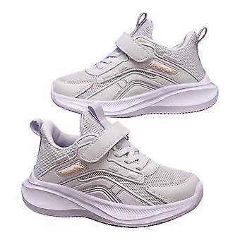 Sneaker für Jungen und Mädchen mit Klettverschluss, geschlossener Zehenpartie, nicht aus Mesh-Gewebe, ideal zum Trainieren, Tennisspielen, Laufen und für sportliche Aktivitäten. Trendige Kinder-Sneaker für Urlaub und Freizeit, lila, 5–5,5 Jahre