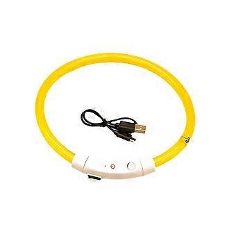LED Dog Collar, Rechargeable Light Up Dog Collars for Night Walking，Adjustable, Reusable Safety Necklace for Dogs