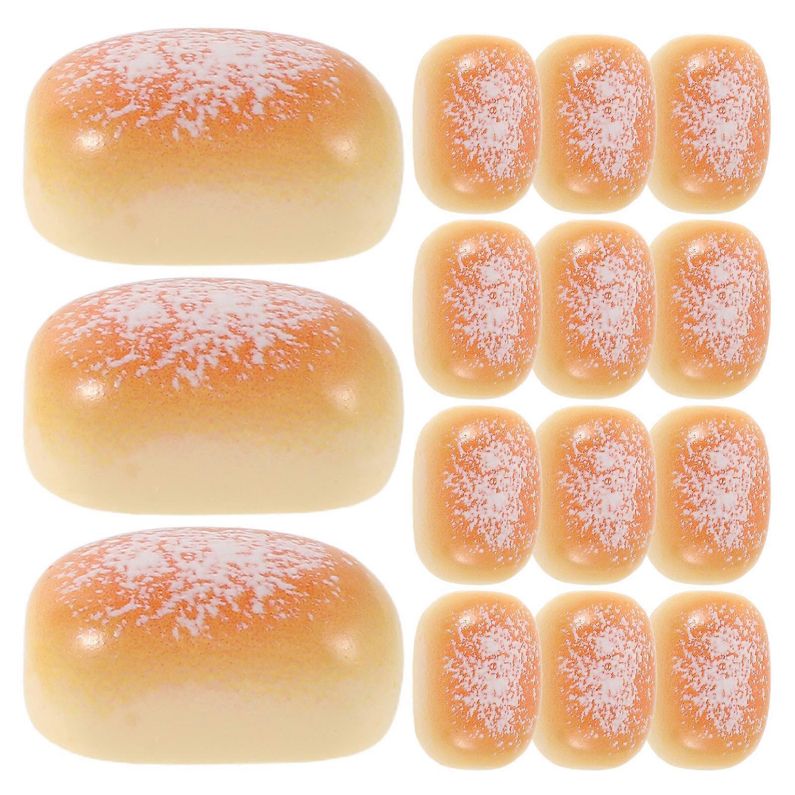 Simulation Mini Bread Artificial Mini Bread Resin Charm for Decor 50Pcs Craft