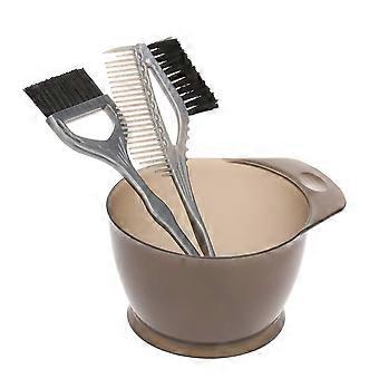 Hair Dyeing Kit with Bowl Brush Comb, Hair Coloring Tools for Salon and Home Use, 3pcs Plastic Set