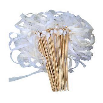 20 Pieces Ribbon Stick Wands Streamers Stylish for Wedding Bridal Photo Prop
