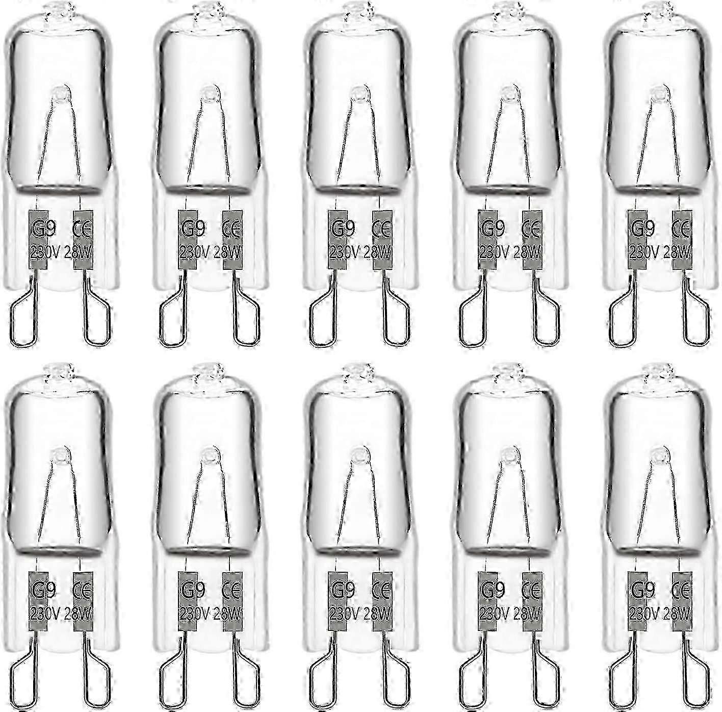 10pcs G9 Halogen Bulbs Dimmable Warm White Light