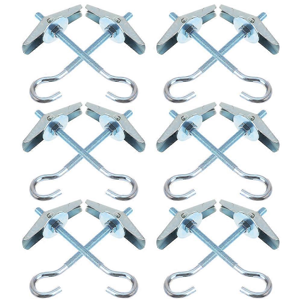 Silver Ceiling Hook Ceiling Toggle Wing for Plant Hanging 48Pcs