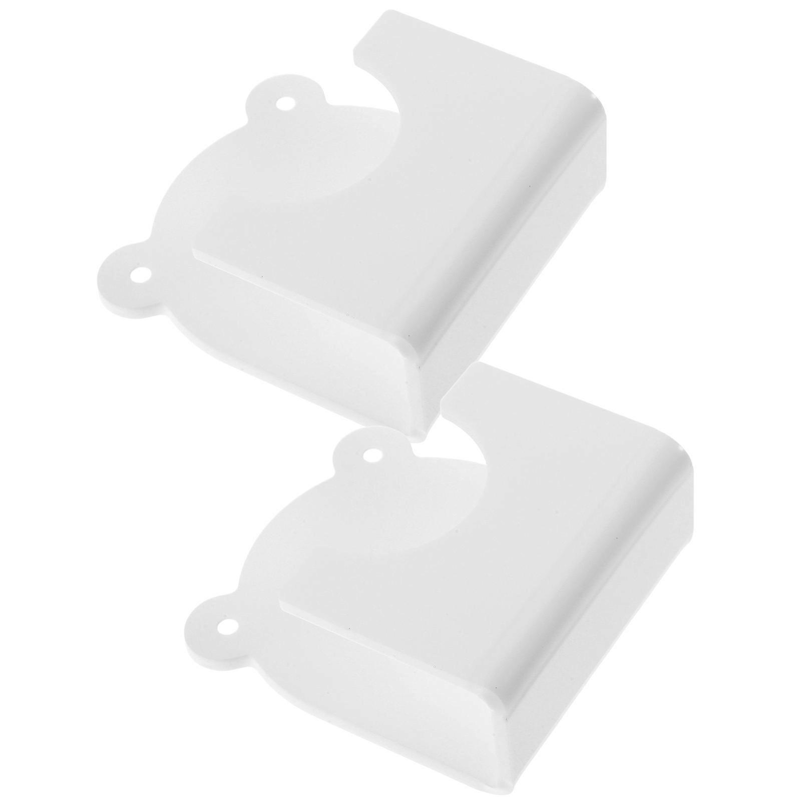 Bathroom Shower Rod Brackets Acrylic Wall Mount Holder 2Pcs Pack