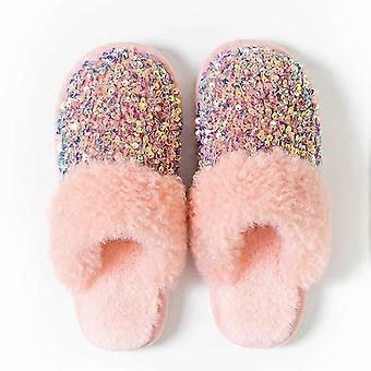Gold Wash Womens Slippers Shoes In Shell,hw