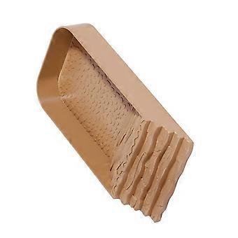 Spacious Shelled Animal Slope Container Slip Proof Ladder Feeding Dish For Water And Ground Species  brownish yellow
