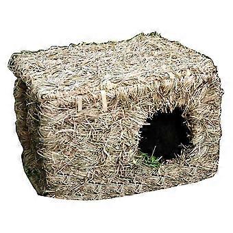 Woven Rabbit Nest Straw House Tunnel Grass Chew Toy for Junior Guinea Pig Gerbil