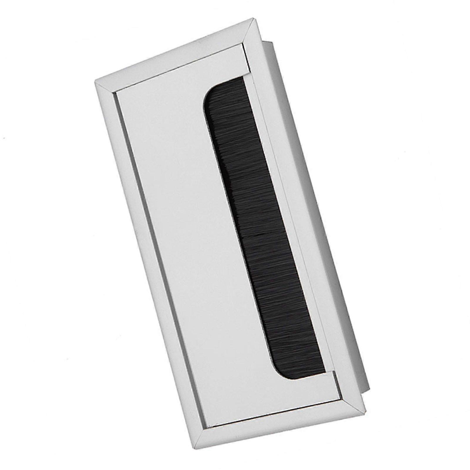 Square Aluminium Desk Computer Wire Cable Tidy Outlet Insert Hole Top Cover(Medium)