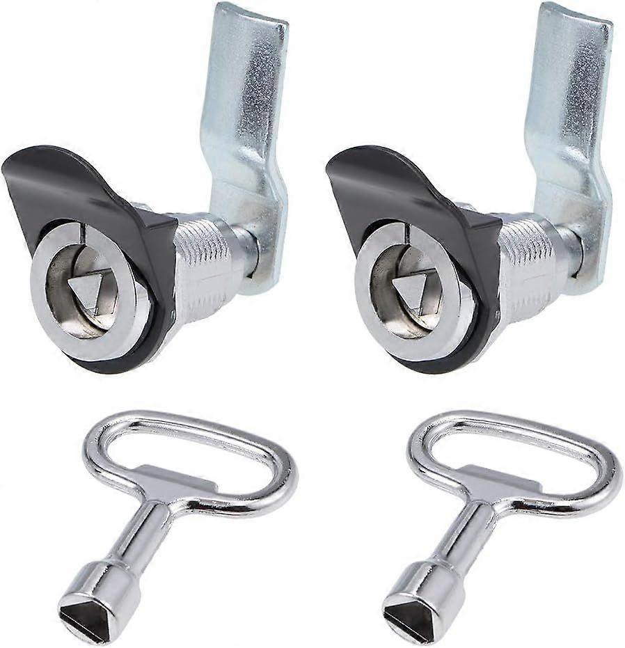 Package Triangle Cam Lock Long Keys Silver [MI]