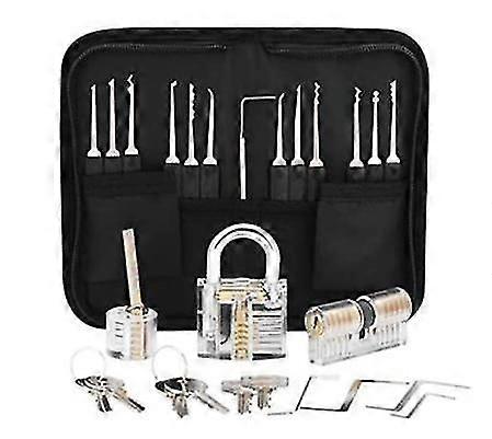 Lock Picking Kit, 24-piece Lock Picking Kit, Practice Tools With 4 Clear Locks