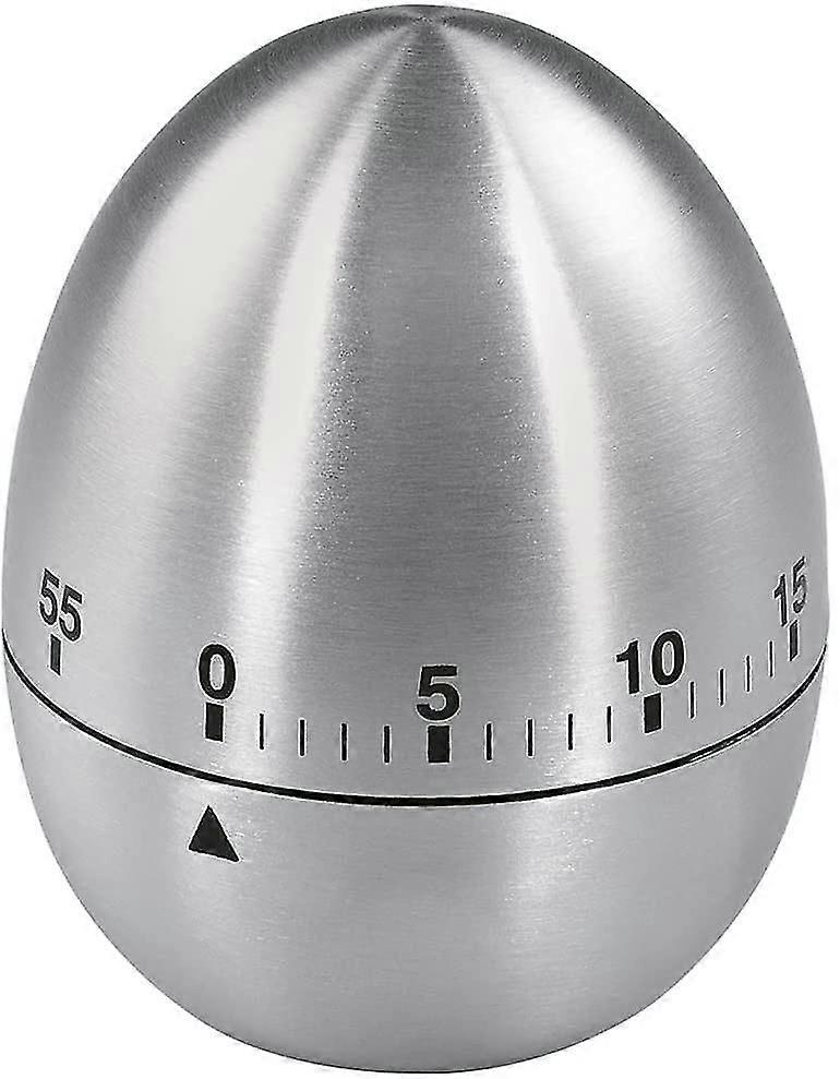 Analogue Timer (egg Timer With Timer Function, Stainless Steel Kitchen Alarm, Kitchen Timer) Silver