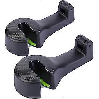 Dww-universal Multifunctional Car Vehicle Back Seat Headrest Cell Phone Holder Hanger Holder Hook For Bag Purse Cloth Grocery (black Set Of 2)