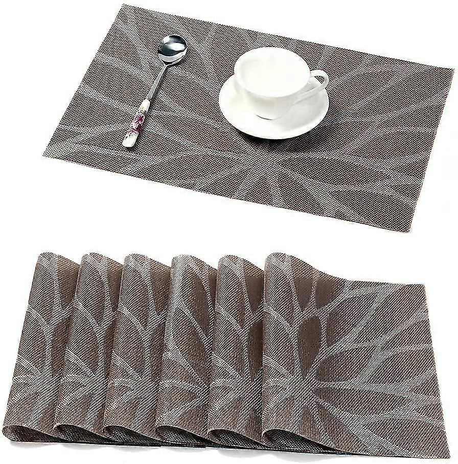 Table Set With 6 For Kitchen Dining Table Pvc Non-slip Placemats