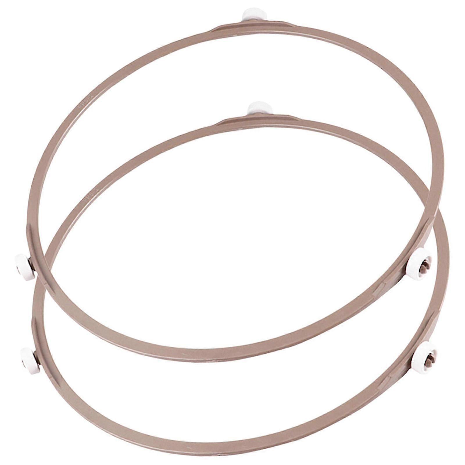 Microwave Plate Roller Ring for Oven Use 2Pcs Brown PP Support Bracket