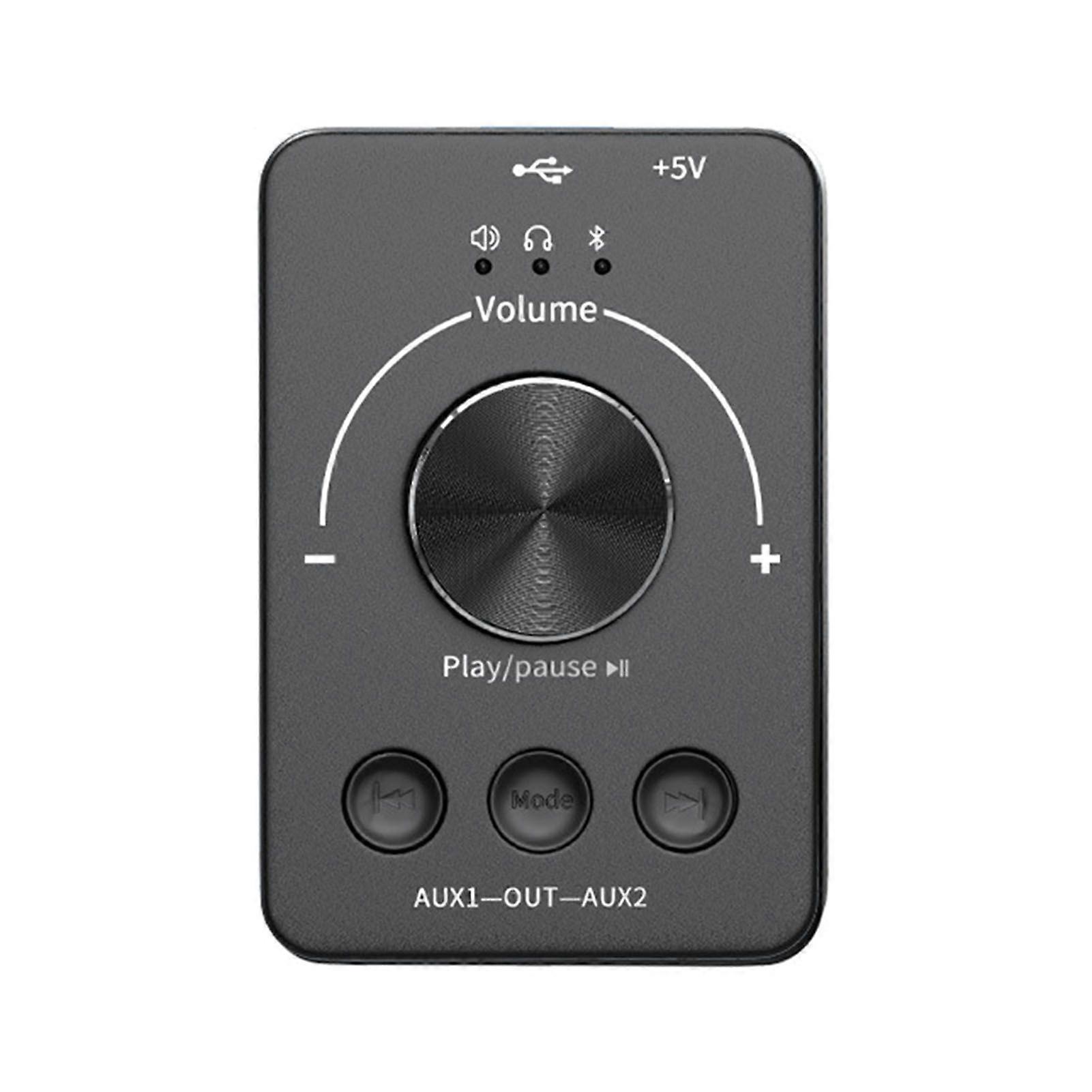 USB PC Volume Control Knob Computer External Volume Adapter Bluetooth-compatible Audio Transmitter External Sound Card Adapter