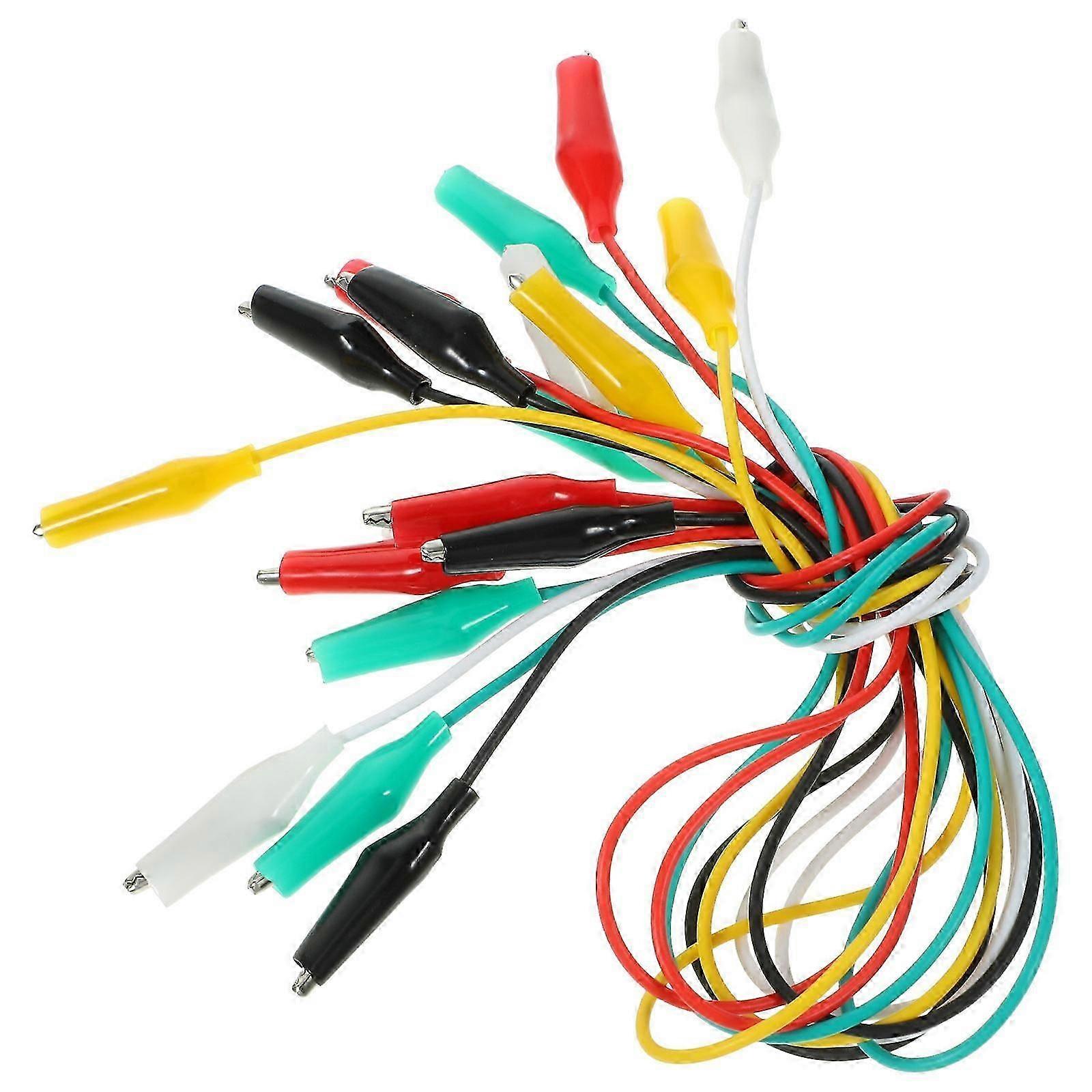 Jumper Wire Set with Clips for Testing Use 10Pcs Test Lead Set Colored