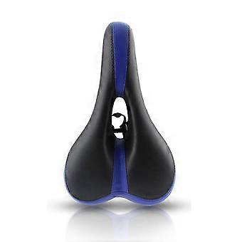 2024Mountain Road Bike Seat Soft Breathable Hollow Bike Saddle Cycling Accessories compatible with Cycling Enthusiasts Black and Blue