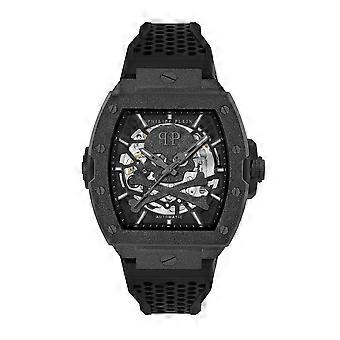 Philipp Plein Men's Watch Automatic THE $KELETON FROSTED PWJFA1125 Silicone