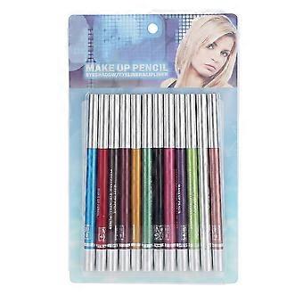 Waterproof Eyeliner Pencil Set - 12 Colors, Long Lasting, Plant-Based Formula for Eye Makeup