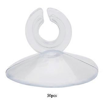 Lot de 50 pinces  ventouse pour aquarium, supports de tubes d'air, pinces pour tuyaux d'aquarium