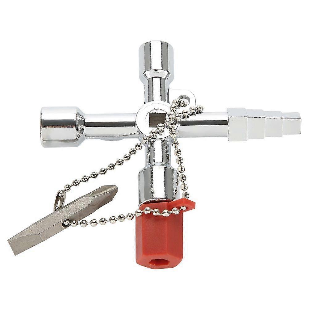 4 in 1 Multifunctional Universal Key Tool Cross Square Triangle for Electrical Control Cabinet