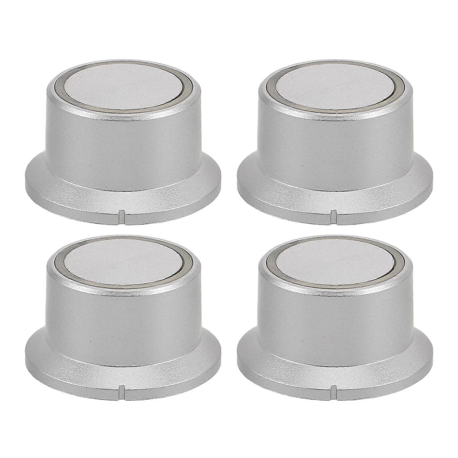 Silver Audio Knob Amplifier Rotary Potentiometer Knobs for Volume Control 4Pcs