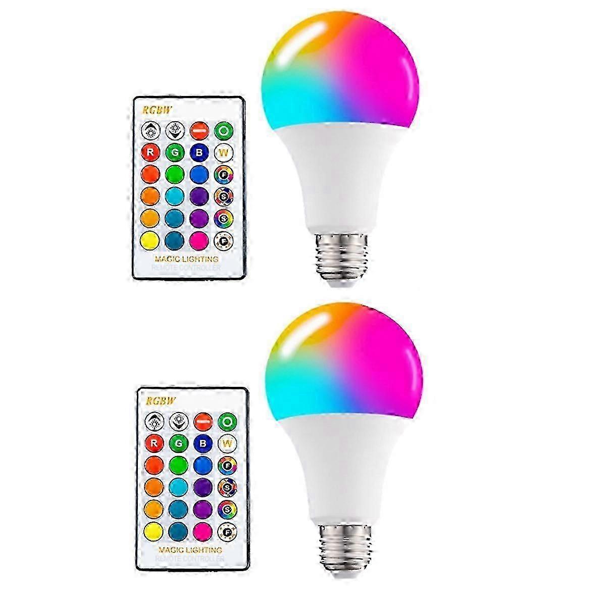 15W E27 RGB Multicolor LED Bulb 16 Color Changing Dimmable with Remote