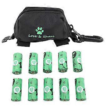 Dog Poop Bag Holder Oxford Cloth Dog Waste Bag Dispenser with Buckle Hook and Loop for Walking Hiking