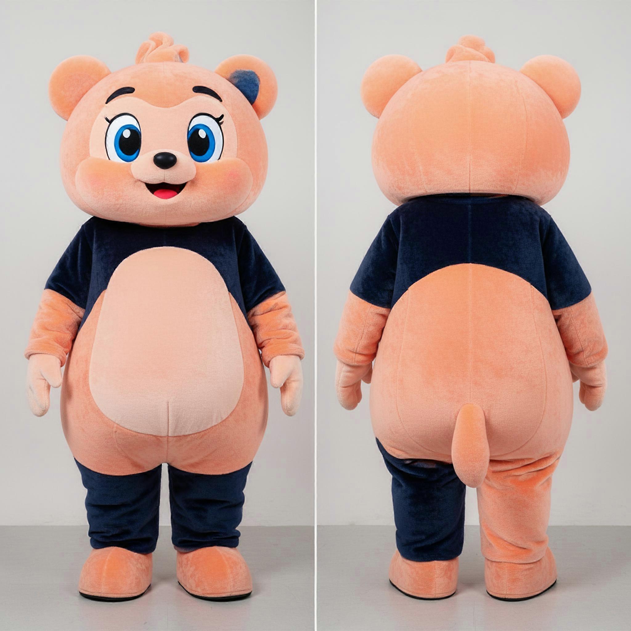 MASTICOT Navy Blue Rounded Apricot Mascot