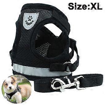 Soft Mesh Padded Dog Harness With Leash For Dogs Reflective Adjustable Breathable For Walking