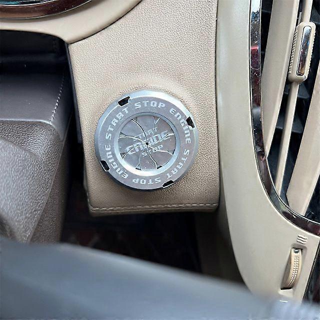Vehicle Interior CarInterior Modification One-button Start Button Ignition Switch Rotating Protective Cover Universal Motorcycle Start Ring Deco